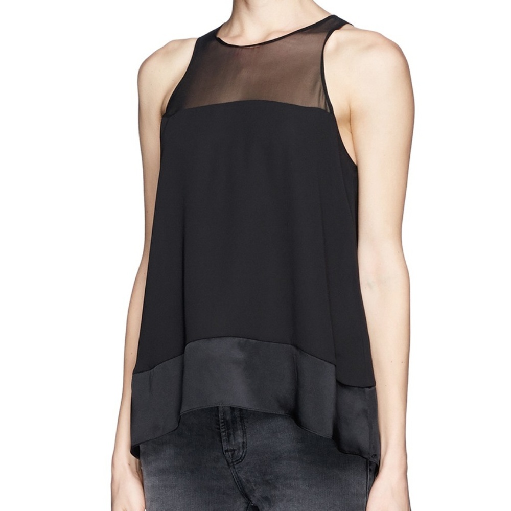 Elizabeth and James Racerback Silk Tank